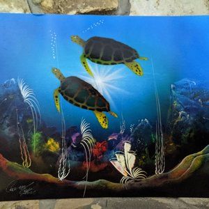 Sea Turtle spray paint picture